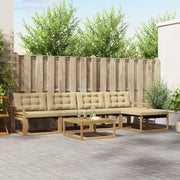 Set vanjskih sofa 6 kom. Bijela i bež
