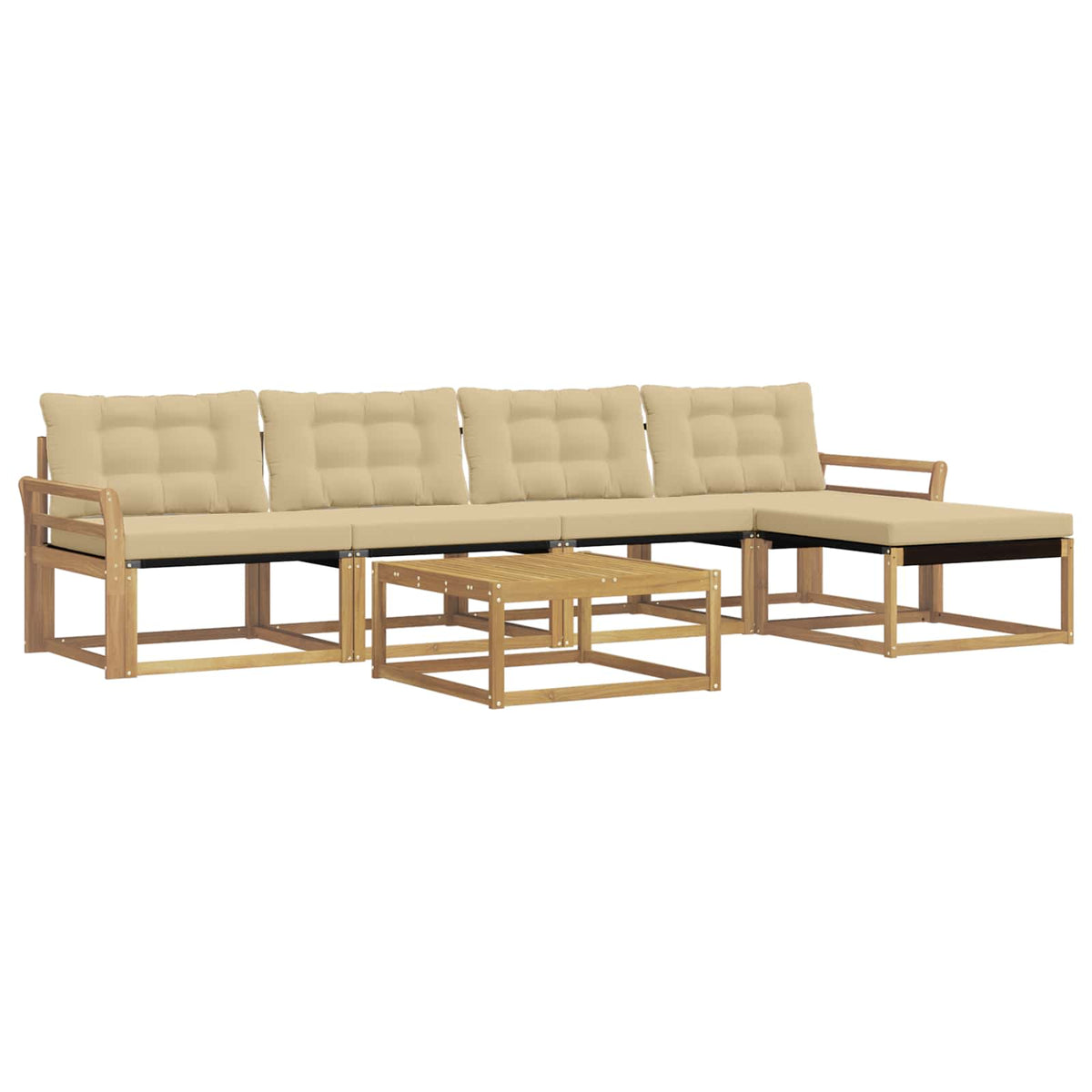 Set vanjskih sofa 6 kom. Bijela i bež