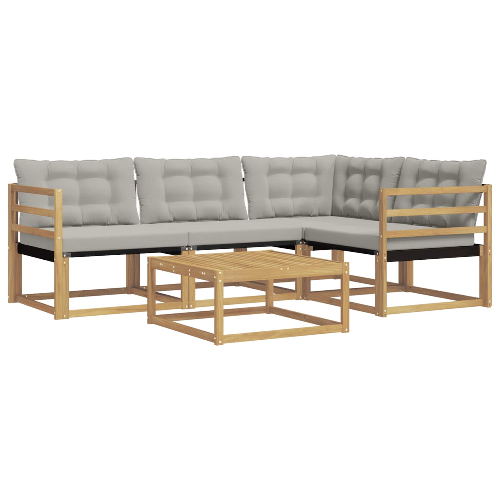 Set vanjskih sofa 5 pcs Bijela i svjetlosiva 79 x 79 x 37 cm