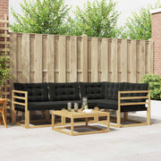 Set vanjskih sofa 5 kom. Bijela i crna