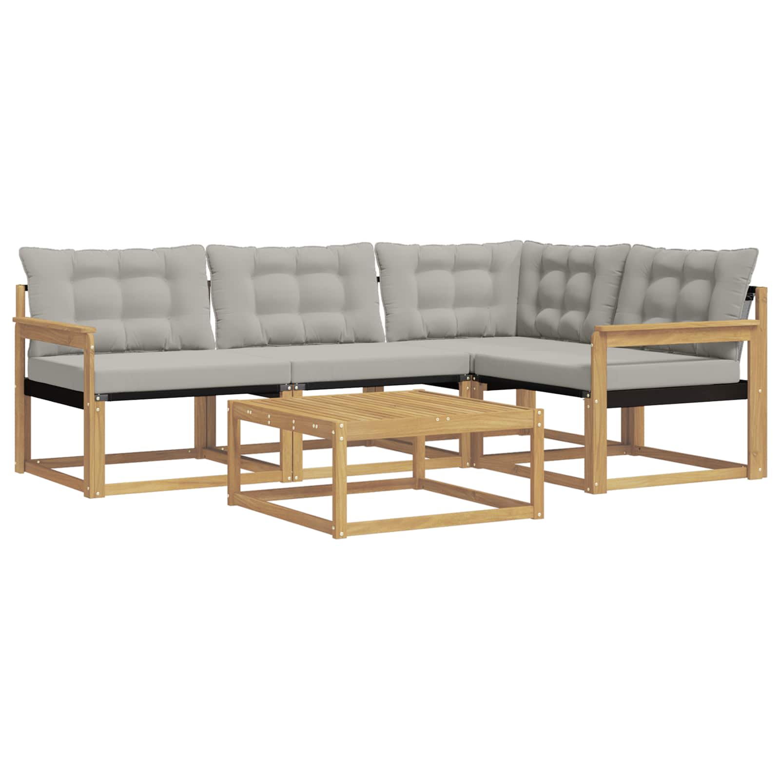 Set vanjskih sofa 5 pcs Bijela i svjetlosiva 79 x 79 x 37 cm
