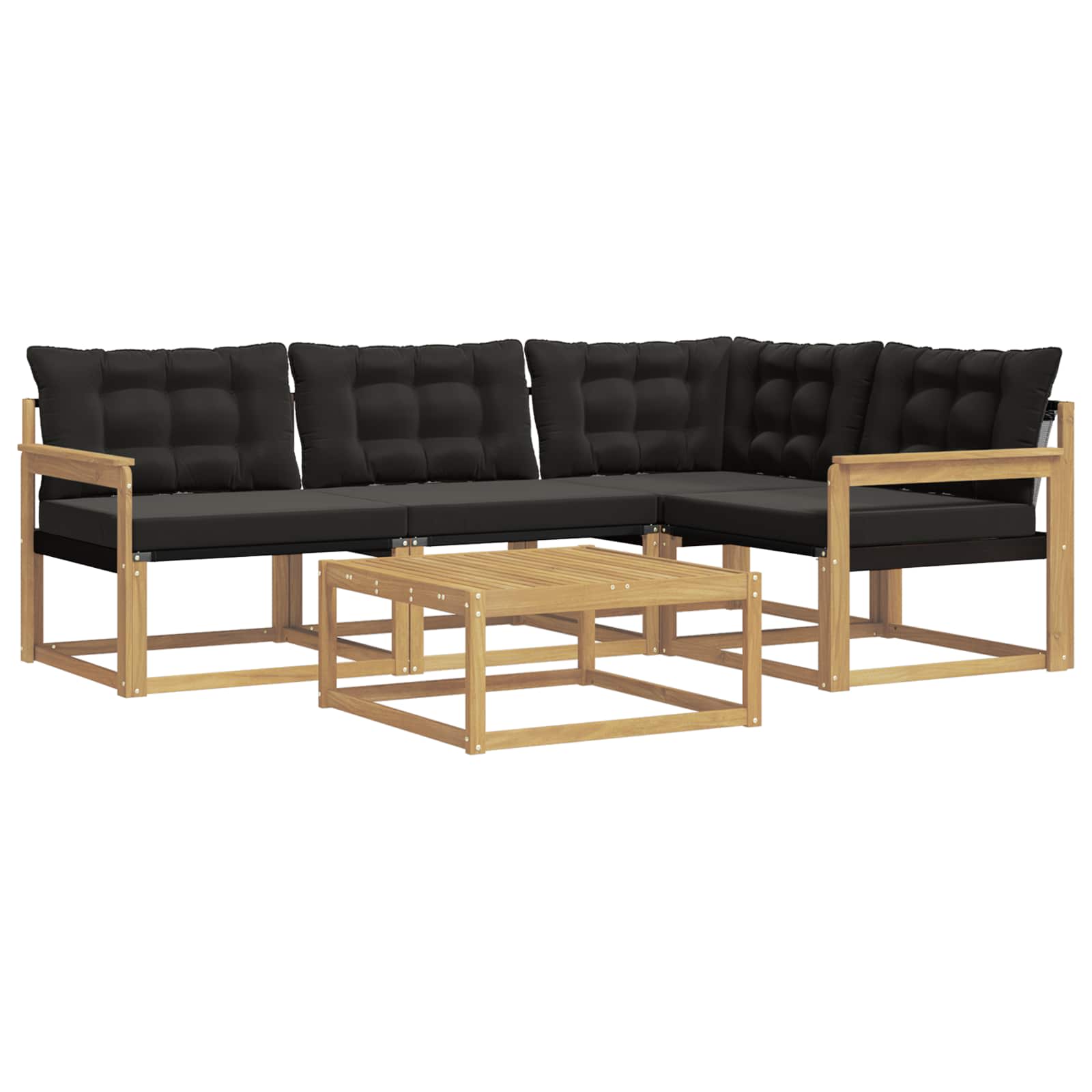Set vanjskih sofa 5 pcs Bijela i crna 79 x 79 x 37 cm