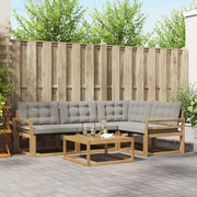 Set vanjskih sofa 5 kom. Bijela i svjetlosiva