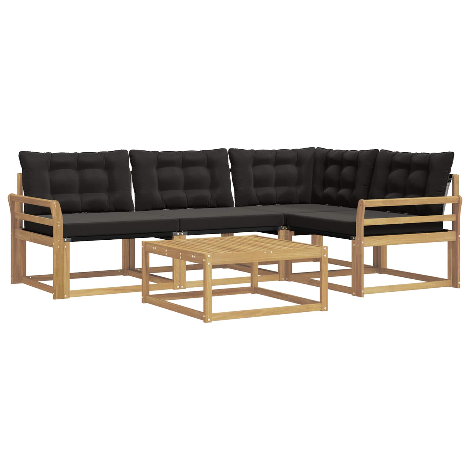 Set vanjskih sofa 5 pcs Bijela i crna 79 x 79 x 37 cm