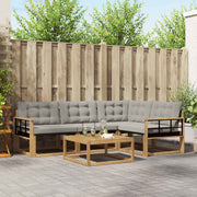 Set vanjskih sofa 5 kom. Bijela i svjetlosiva