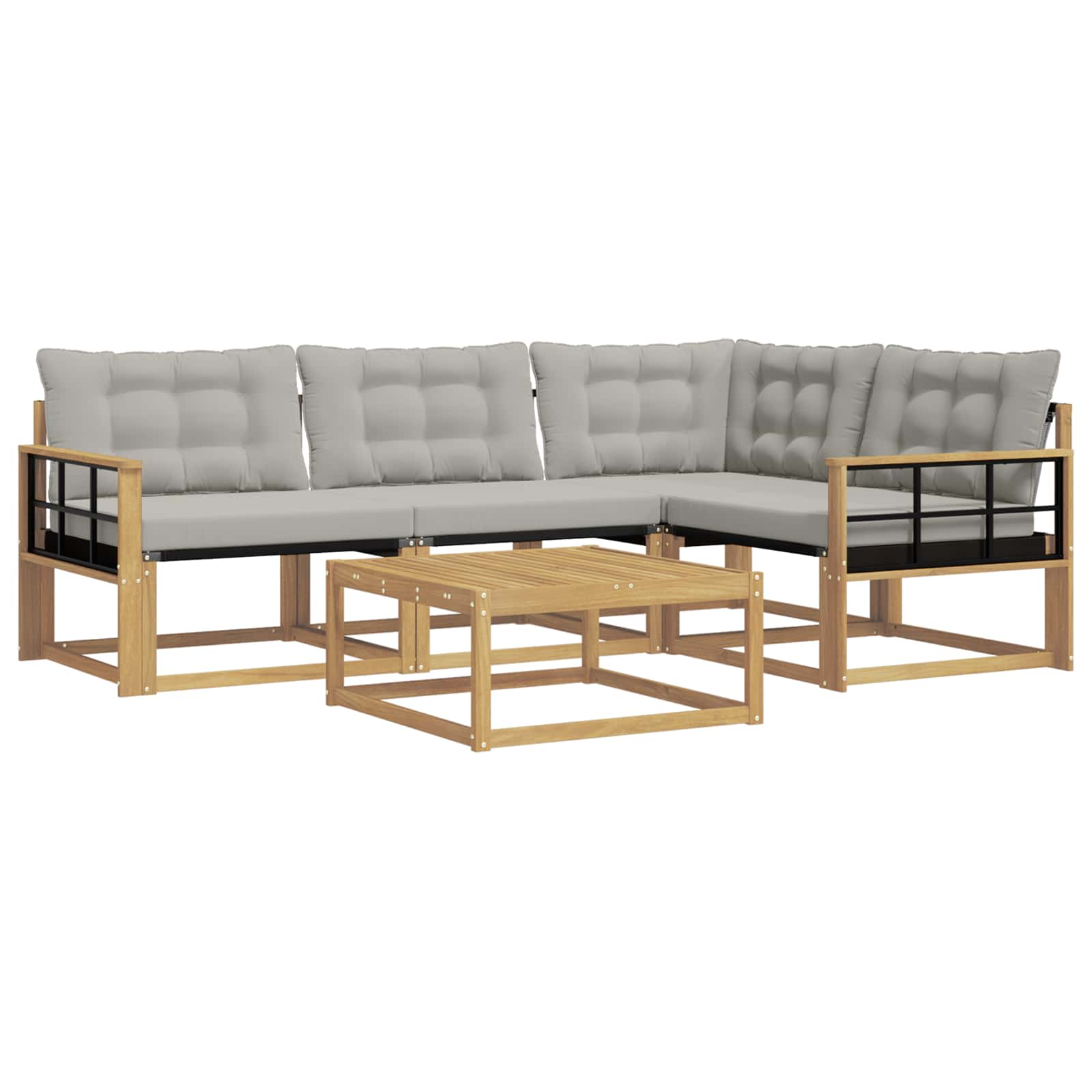 Set vanjskih sofa 5 pcs Bijela i svjetlosiva 79 x 79 x 37 cm