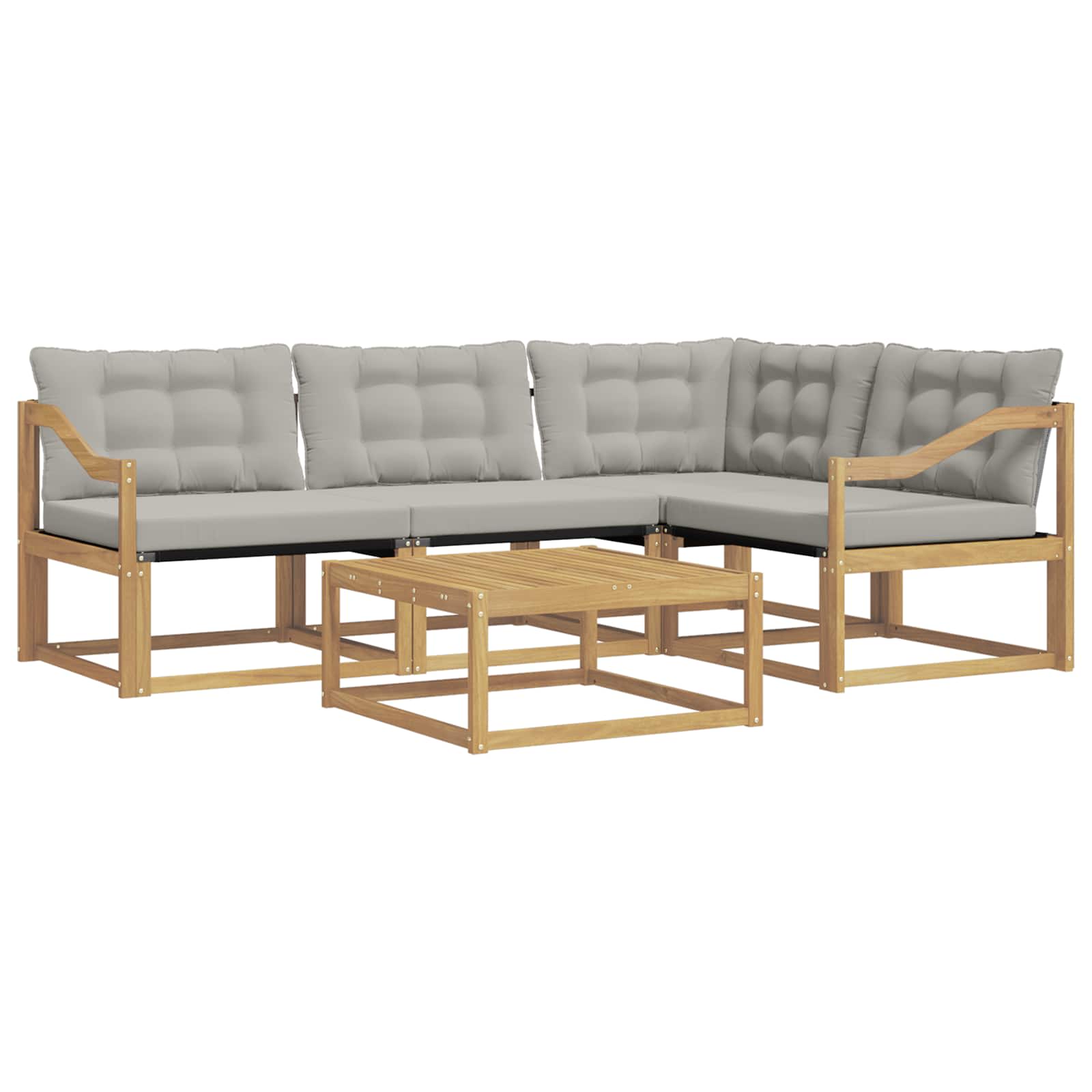 Set vanjskih sofa 5 pcs Bijela i svjetlosiva 79 x 79 x 37 cm
