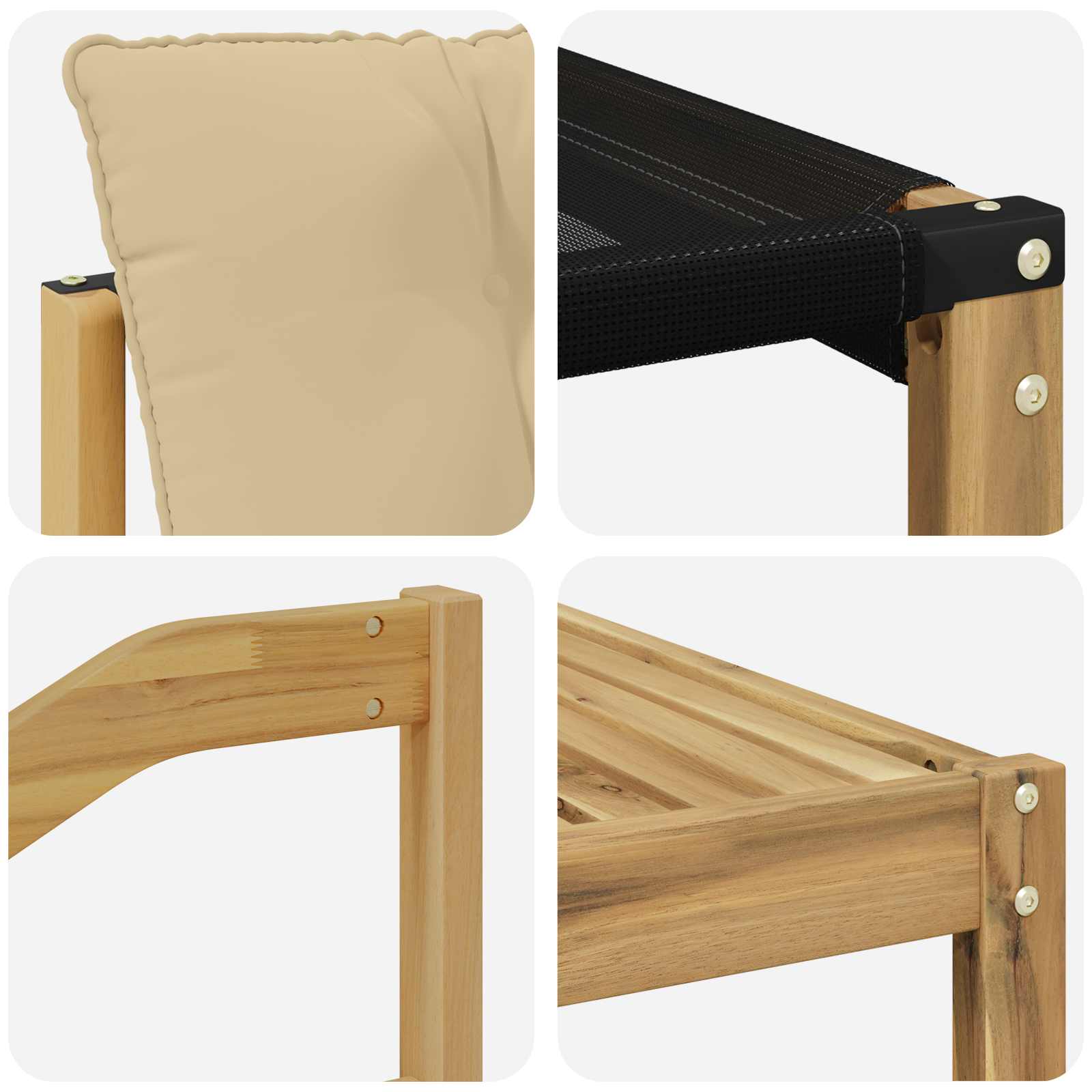 Set vanjskih sofa 5 pcs Bijela i bež 79 x 79 x 37 cm