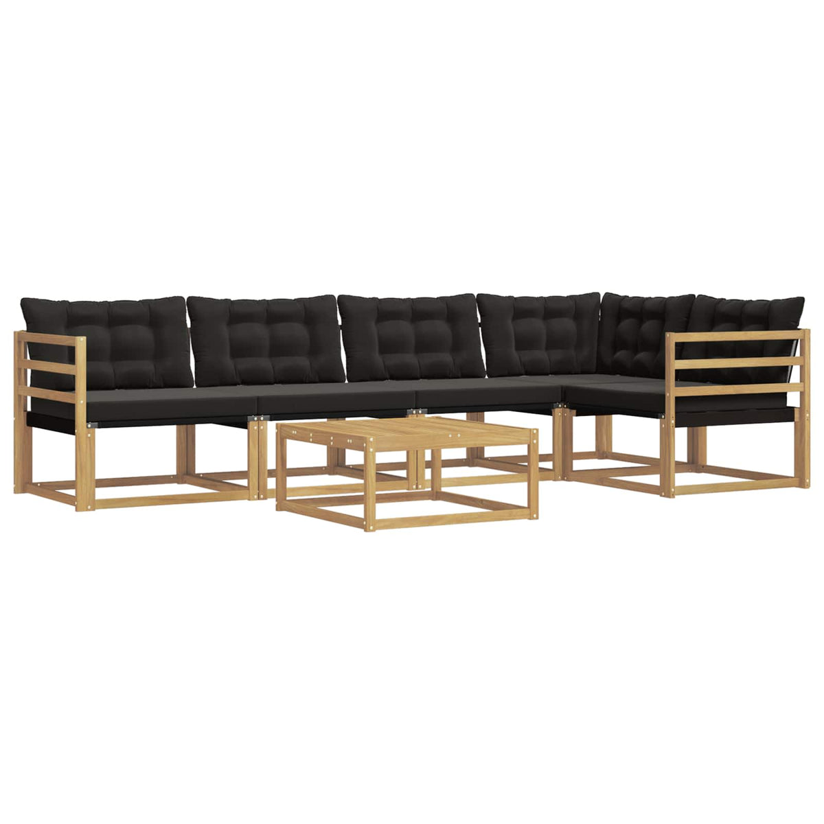 Set vanjskih sofa 6 kom. Bijela i crna