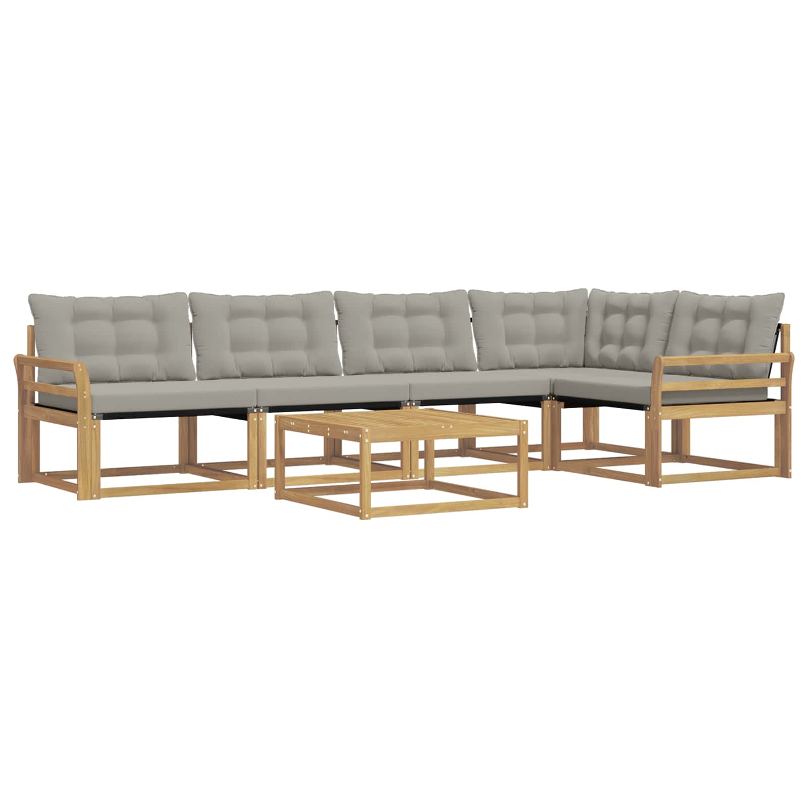 Set vanjskih sofa 6 pcs Bijela i svjetlosiva 79 x 79 x 37 cm