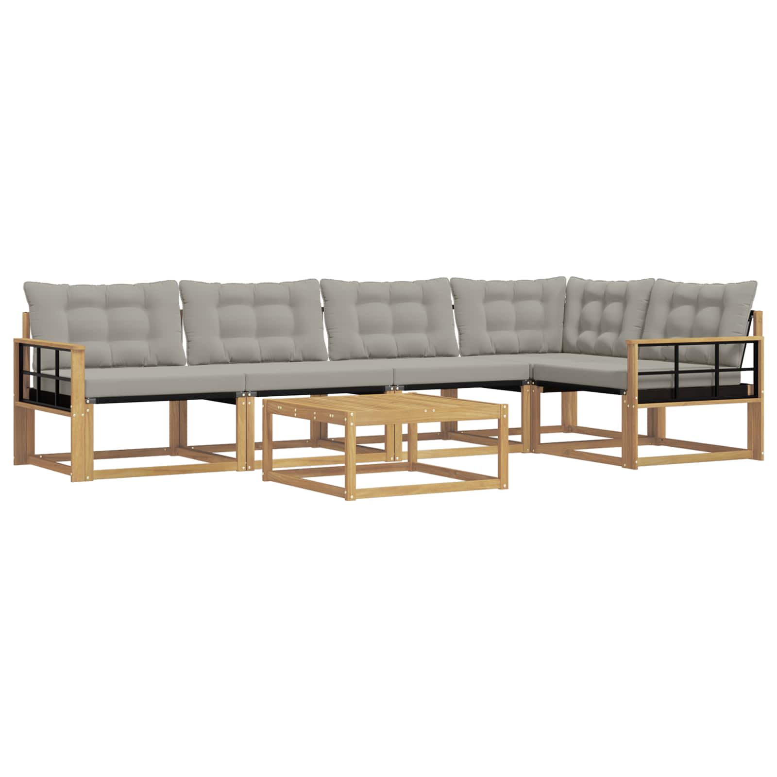 Set vanjskih sofa 6 pcs Bijela i svjetlosiva 79 x 79 x 37 cm