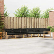 Set vanjskih sofa s jastukom 6 pcs Bijela i crna