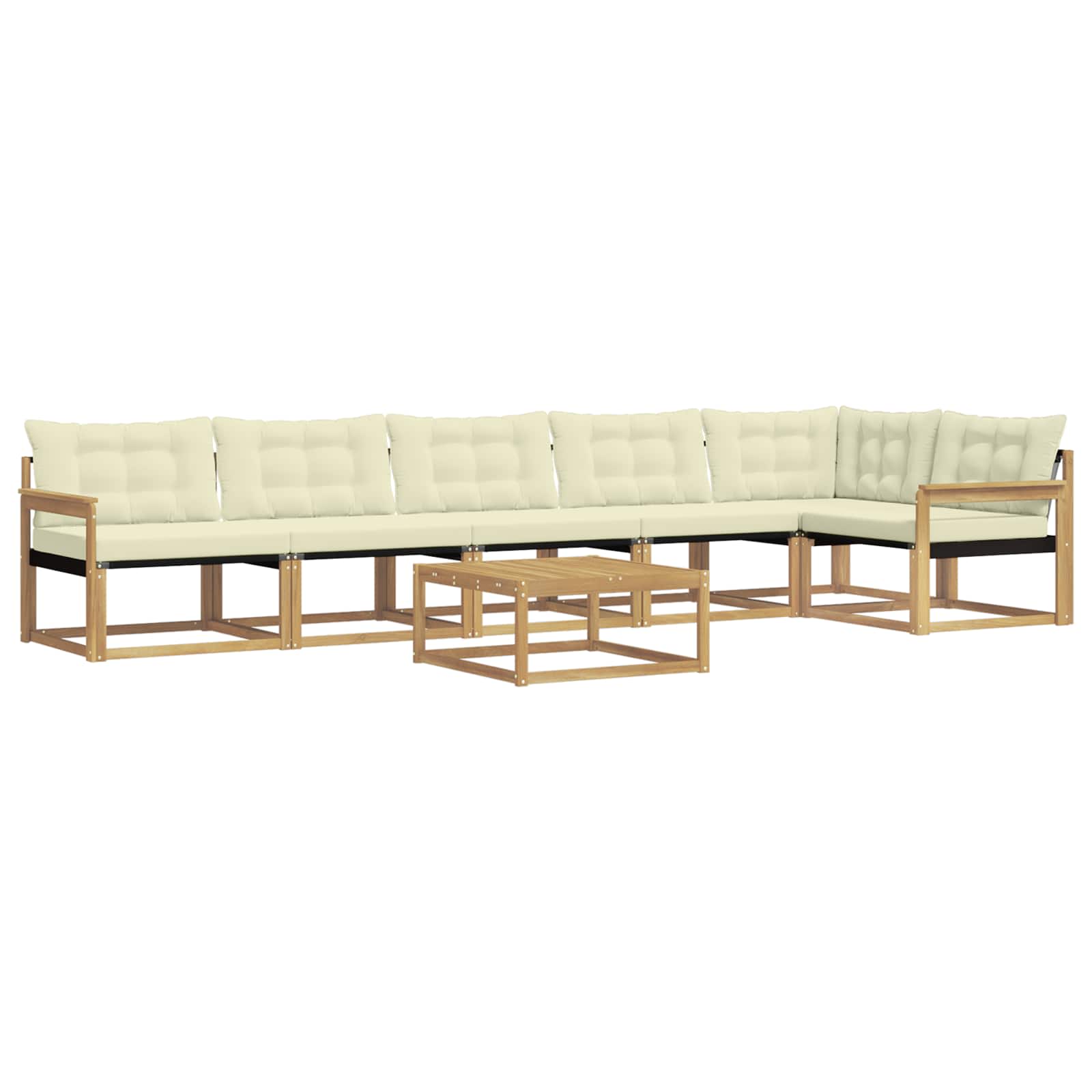 Set vanjskih sofa 7 pcs Bijela i krem 79 x 79 x 37 cm