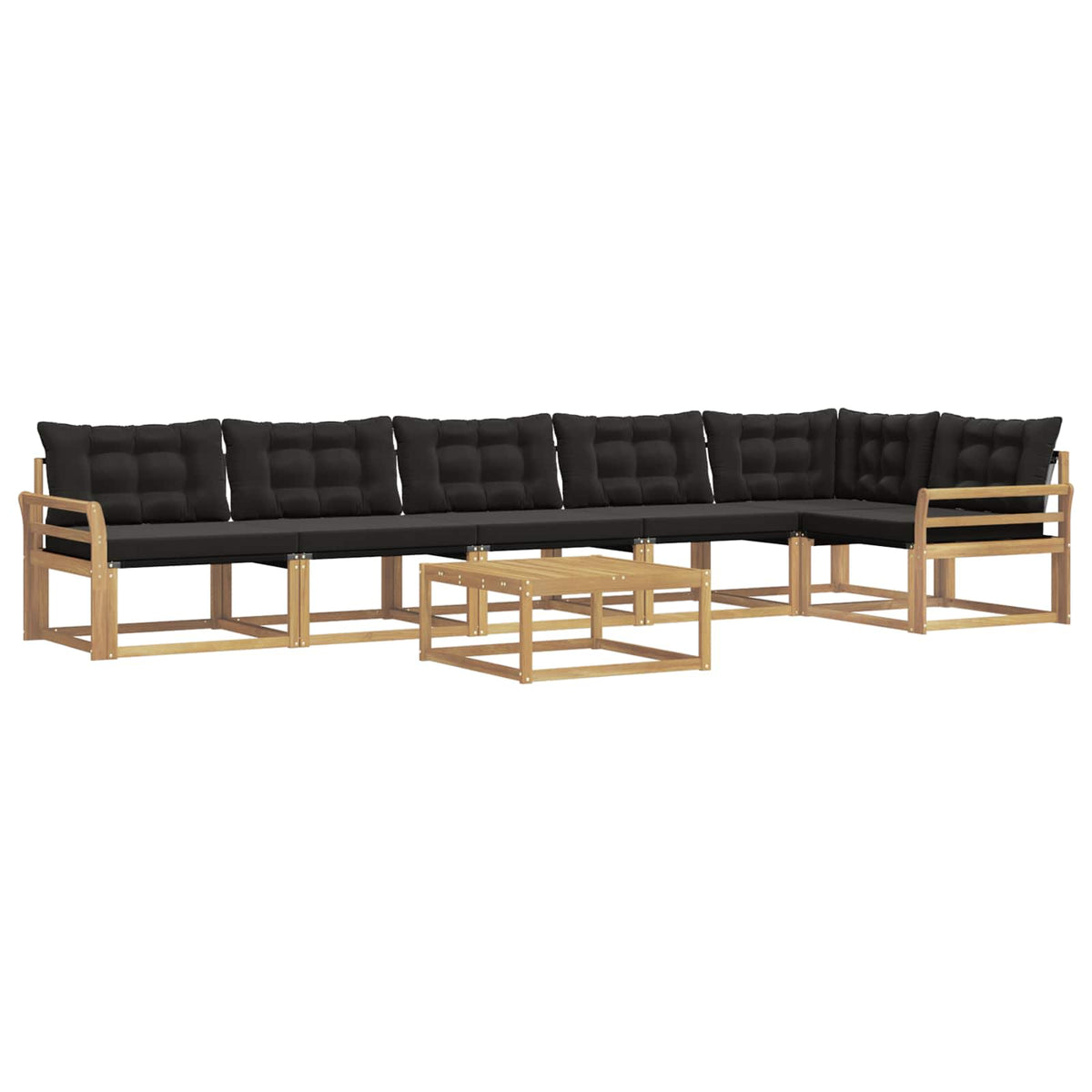 Set vanjskih sofa 7 kom. Bijela i crna