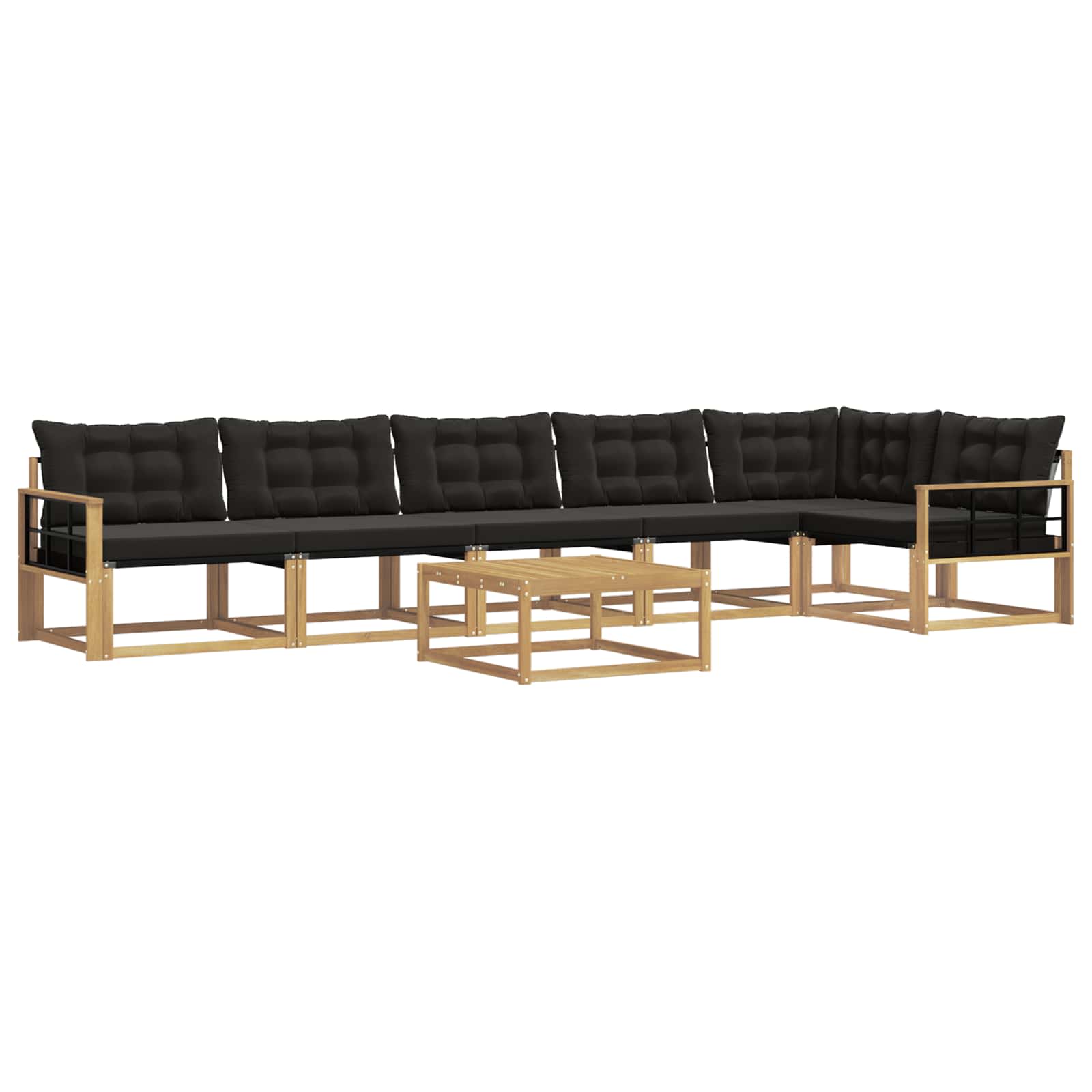 Set vanjskih sofa 7 pcs Bijela i crna 79 x 79 x 37 cm