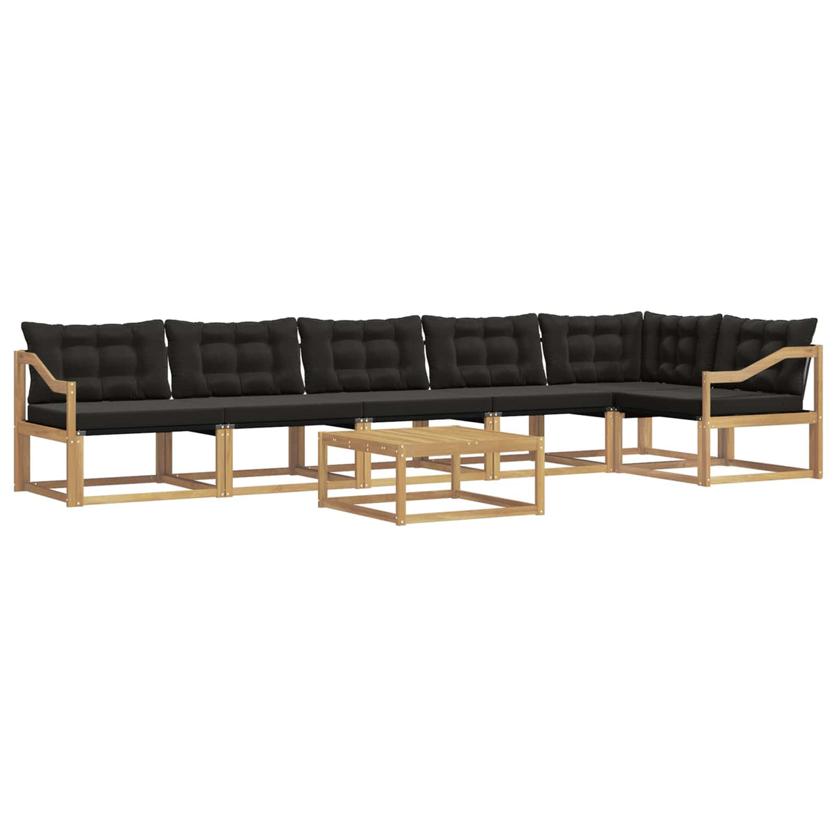 Set vanjskih sofa 7 kom. Bijela i crna