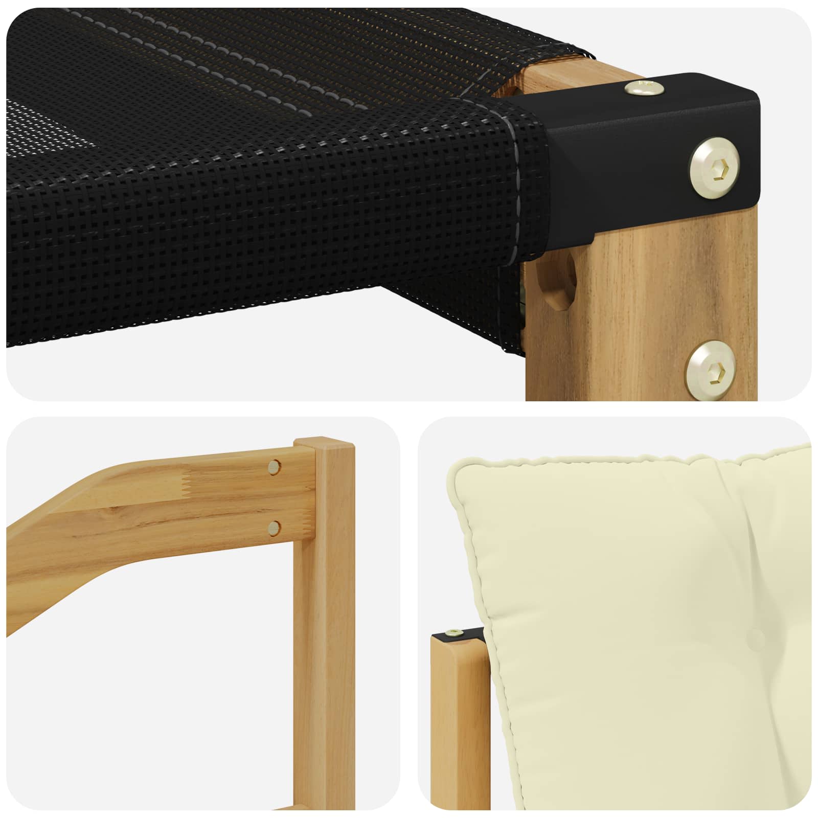 Set vanjskih sofa s jastukom 8 pcs Bijela i krem