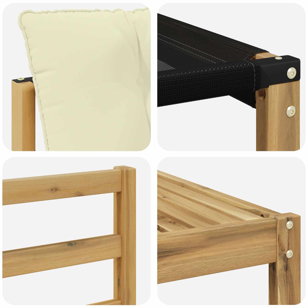 Set vanjskih sofa 9 kom. Bijela i krem