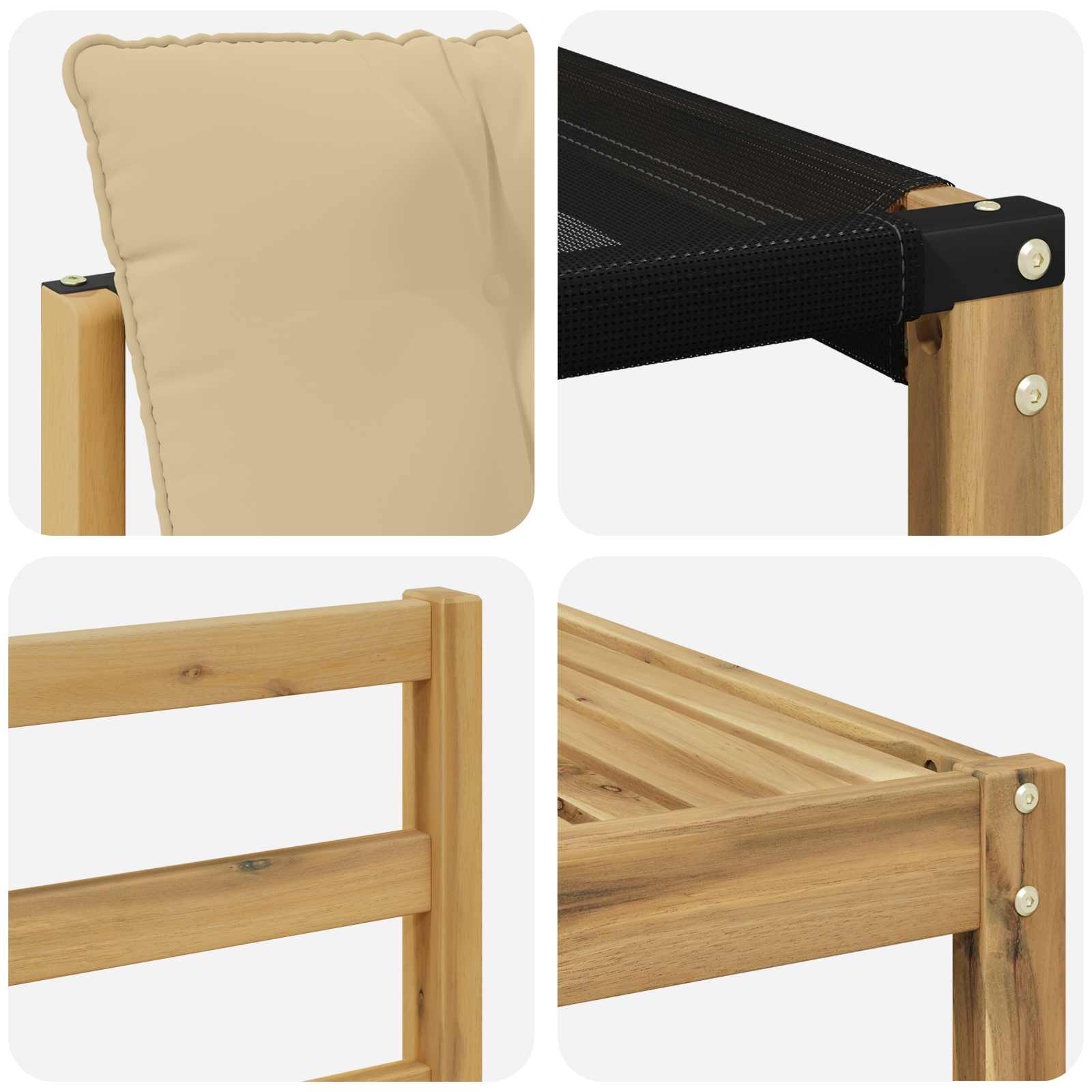 Set vanjskih sofa 9 pcs Bijela i bež 79 x 79 x 37 cm