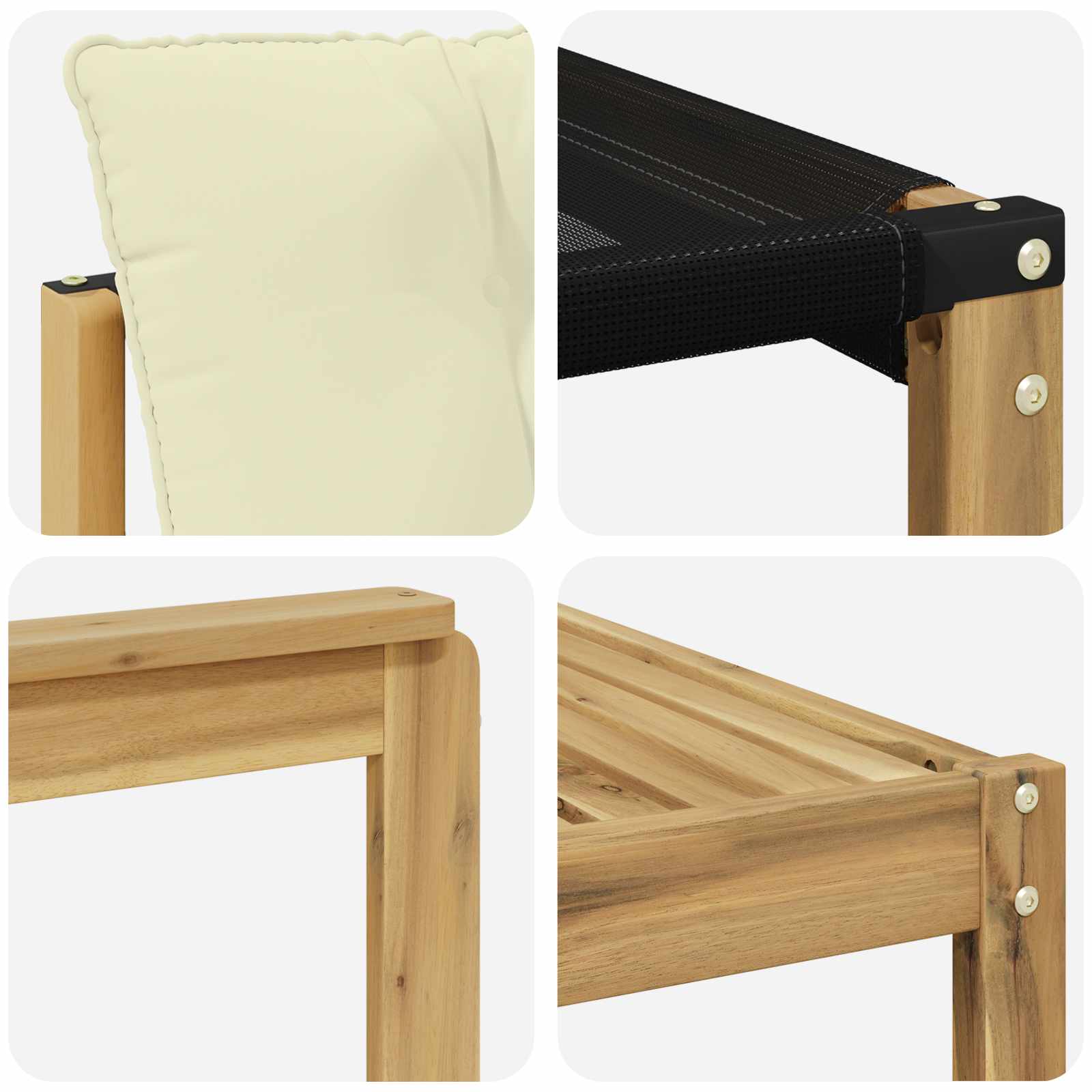 Set vanjskih sofa 9 pcs Bijela i krem 79 x 79 x 37 cm