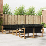 Set vanjskih sofa 9 kom. Bijela i crna