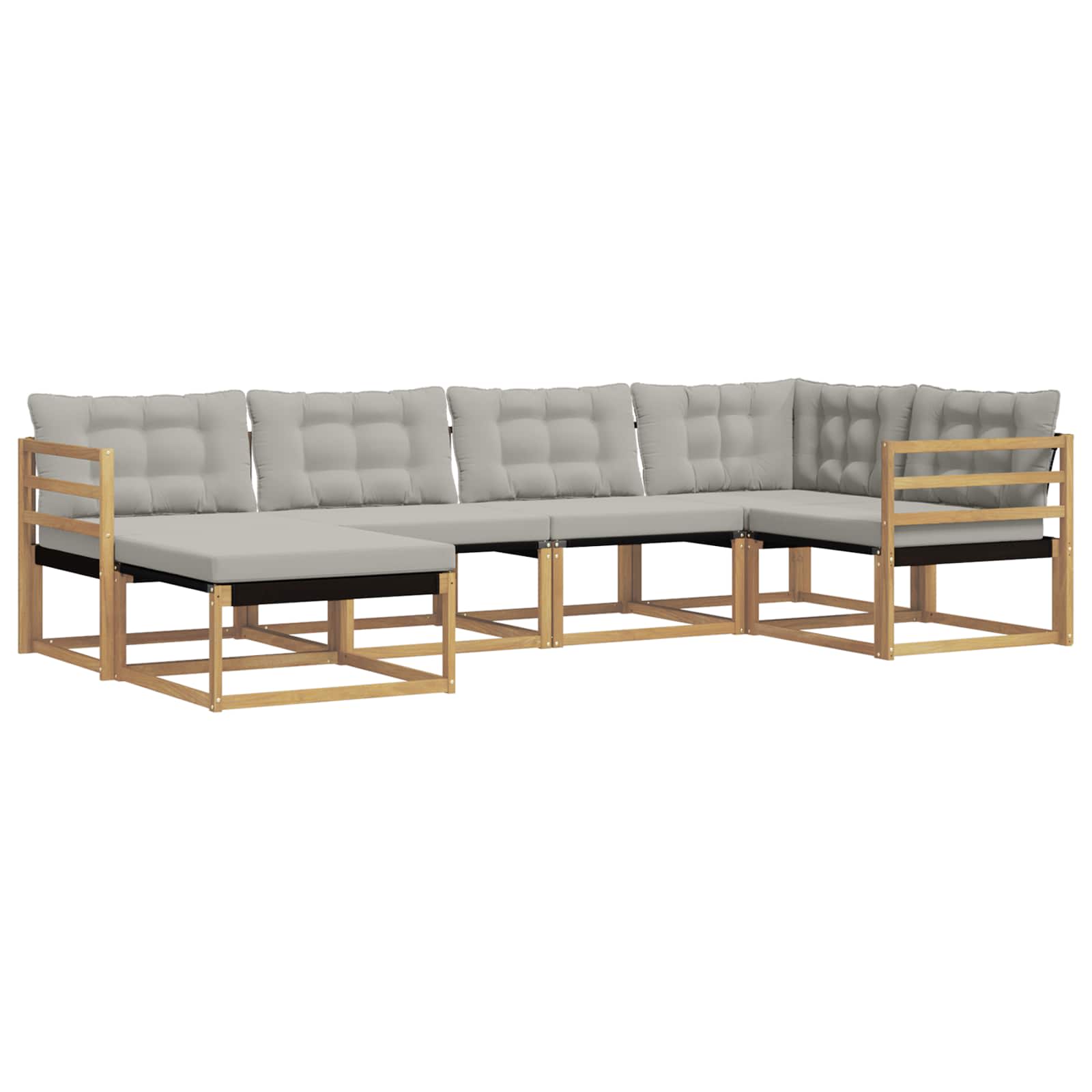 Set vanjskih sofa 6 pcs Bijela i svjetlosiva