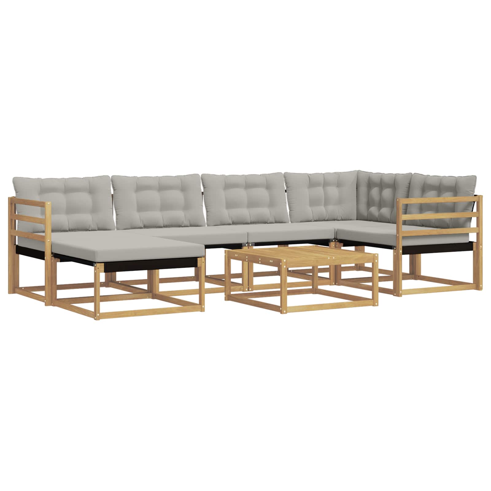 Set vanjskih sofa 7 pcs Bijela i svjetlosiva 79 x 79 x 37 cm