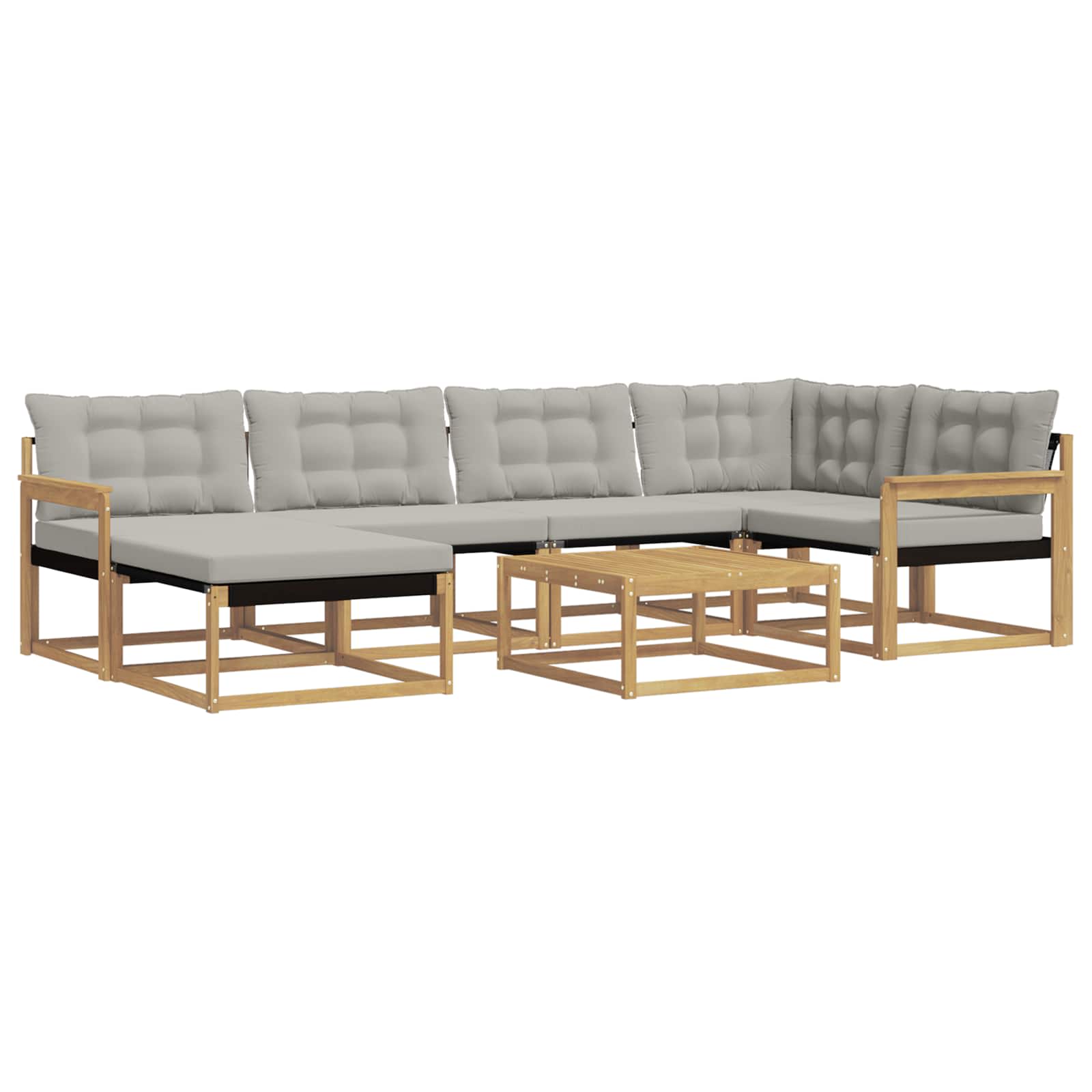 Set vanjskih sofa 7 pcs Bijela i svjetlosiva 79 x 79 x 37 cm