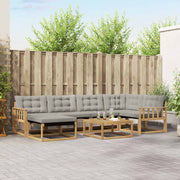 Set vanjskih sofa 7 kom. Bijela i svjetlosiva