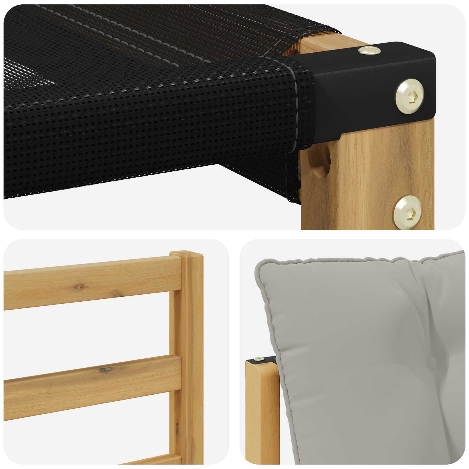 Set vanjskih sofa 7 pcs Bijela i svjetlosiva