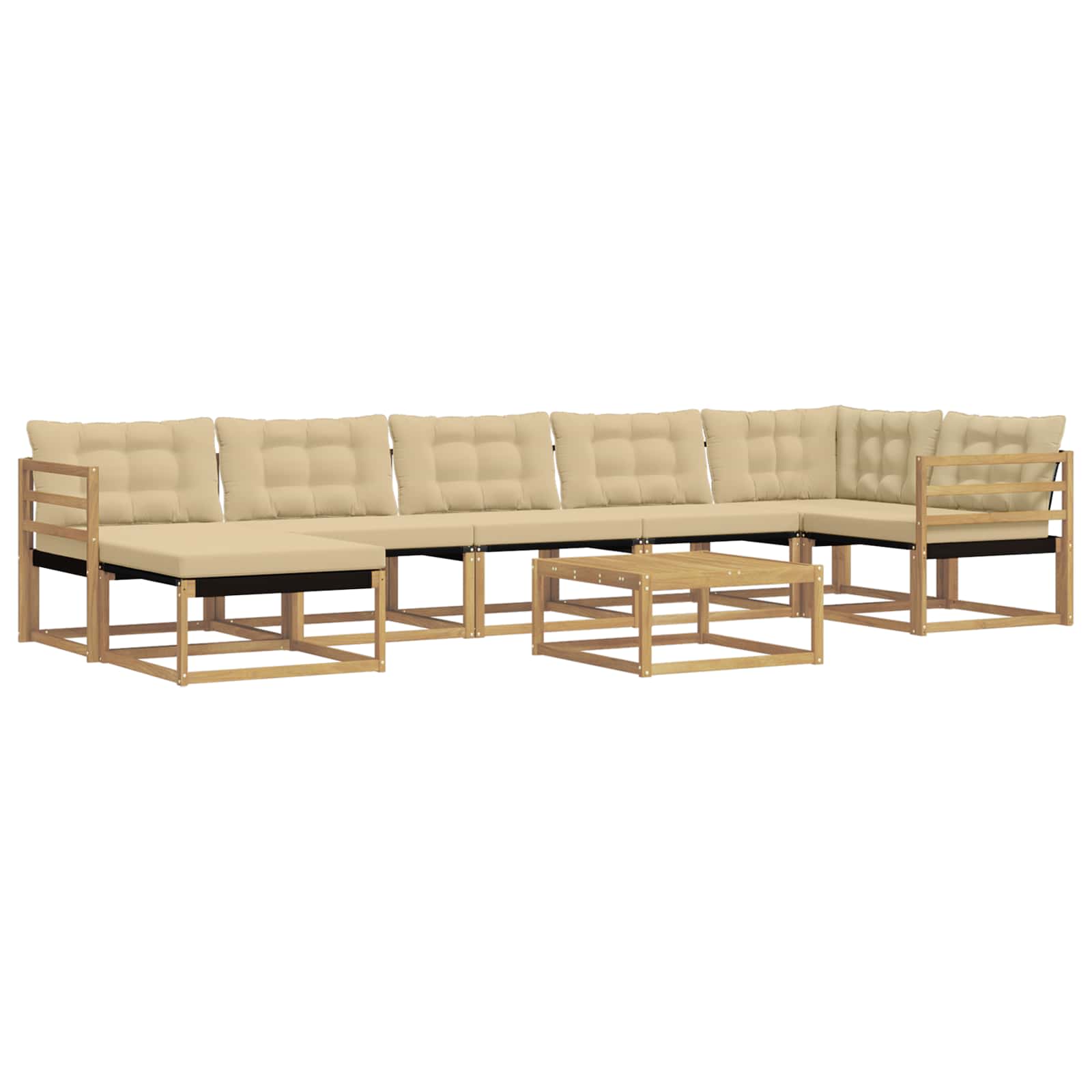Set vanjskih sofa 8 pcs Bijela i bež 79 x 79 x 37 cm