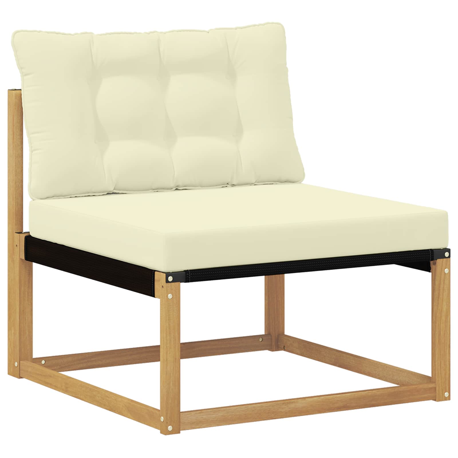 Set vanjskih sofa 8 pcs Bijela i krem Čvrsto drvo akacije
