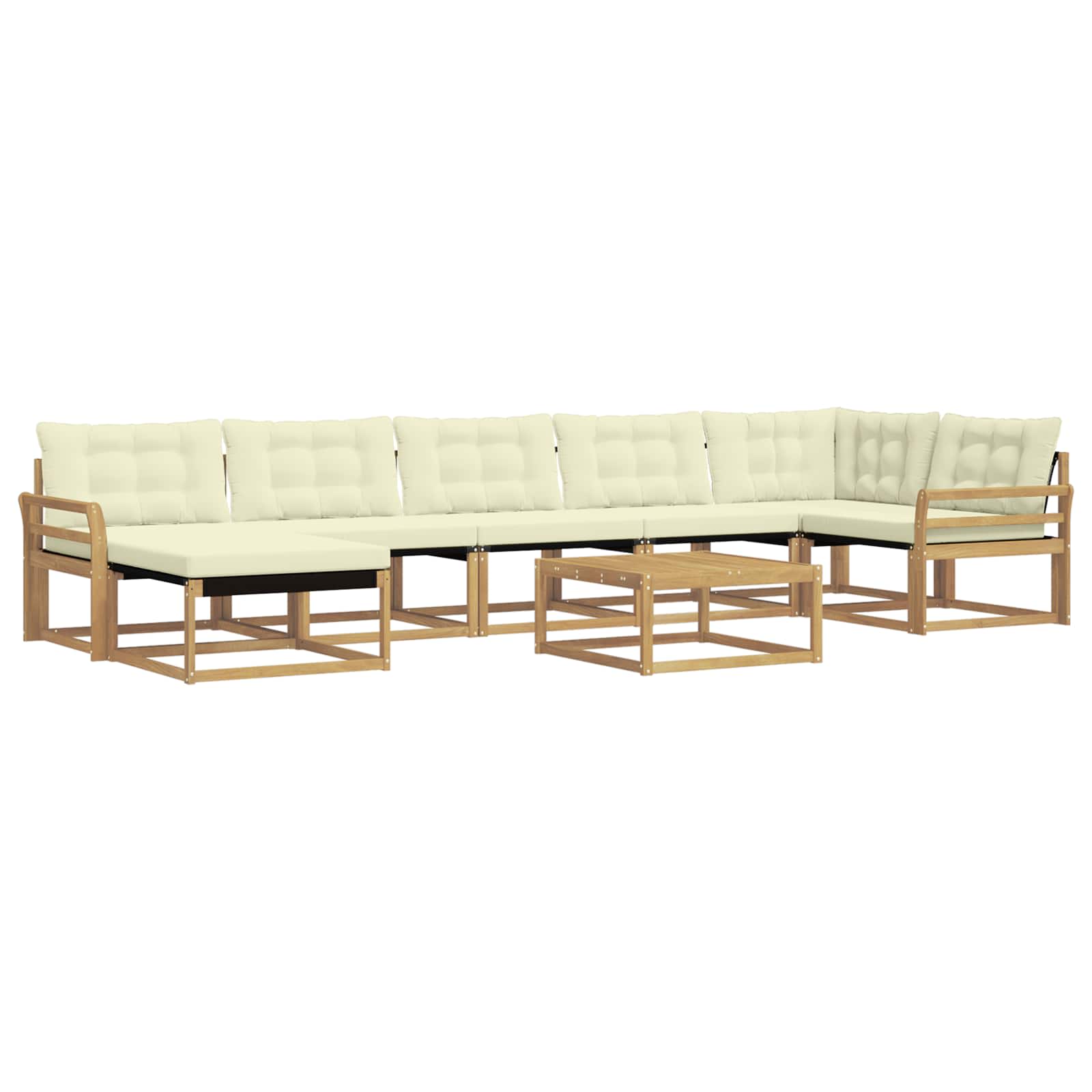 Set vanjskih sofa 8 pcs Bijela i krem 79 x 79 x 37 cm