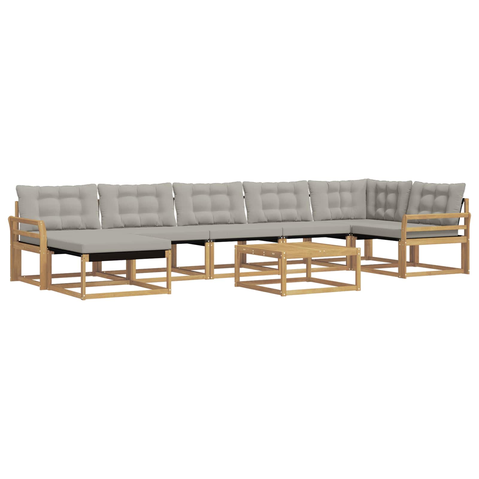 Set vanjskih sofa 8 pcs Bijela i svjetlosiva