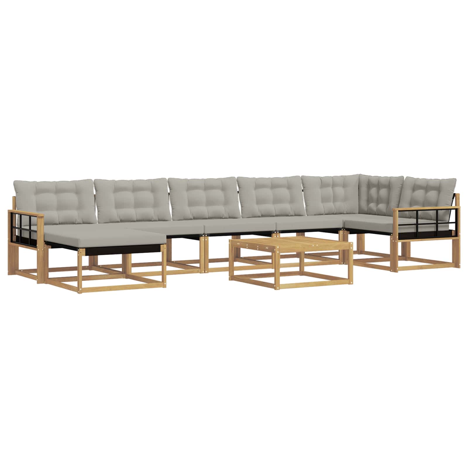 Set vanjskih sofa 8 pcs Bijela i svjetlosiva 79 x 79 x 37 cm