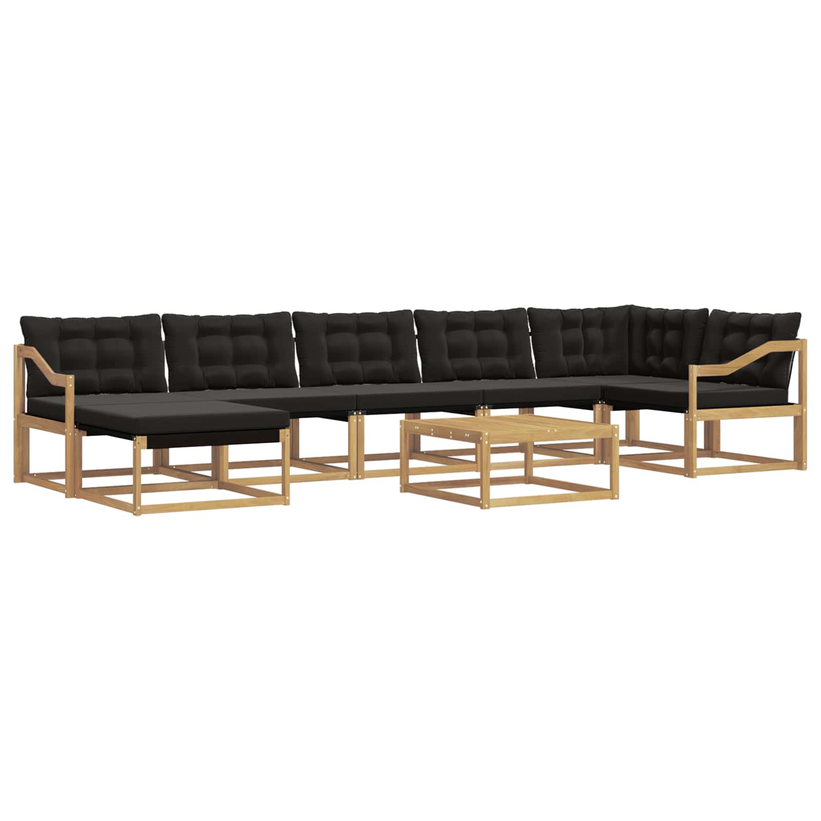 Set vanjskih sofa 8 pcs Bijela i crna 79 x 79 x 37 cm