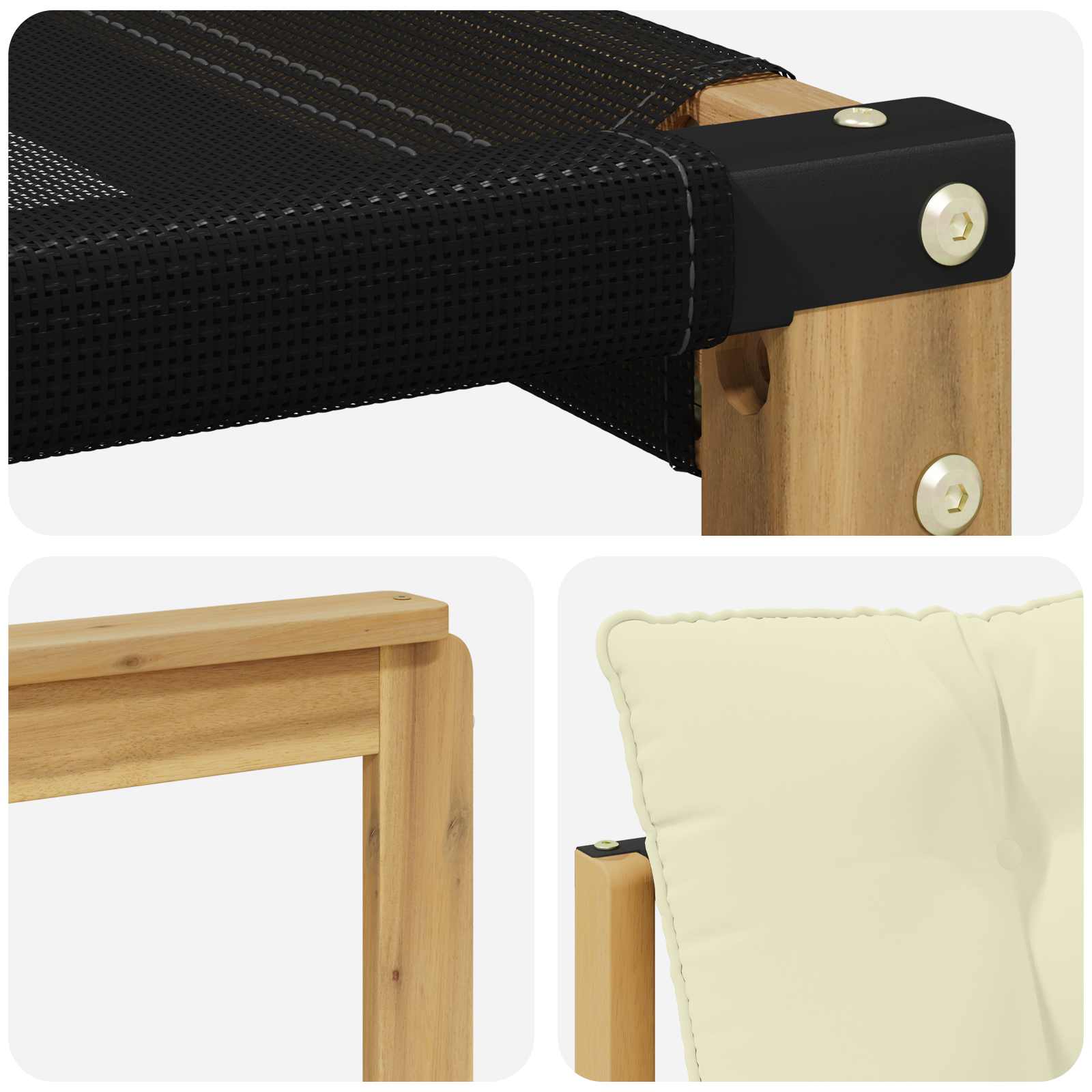 Set vanjskih sofa s jastukom 8 pcs Bijela i krem