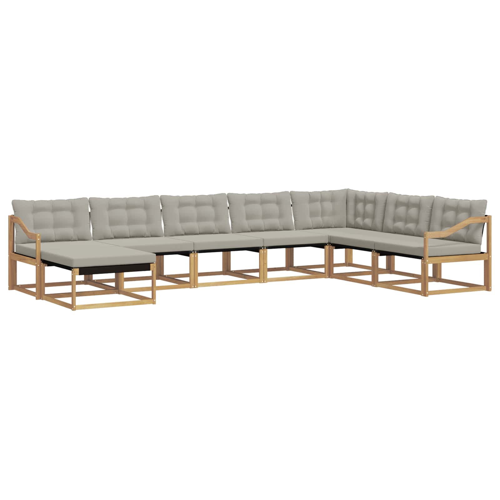 Set vanjskih sofa 8 pcs Bijela i svjetlosiva
