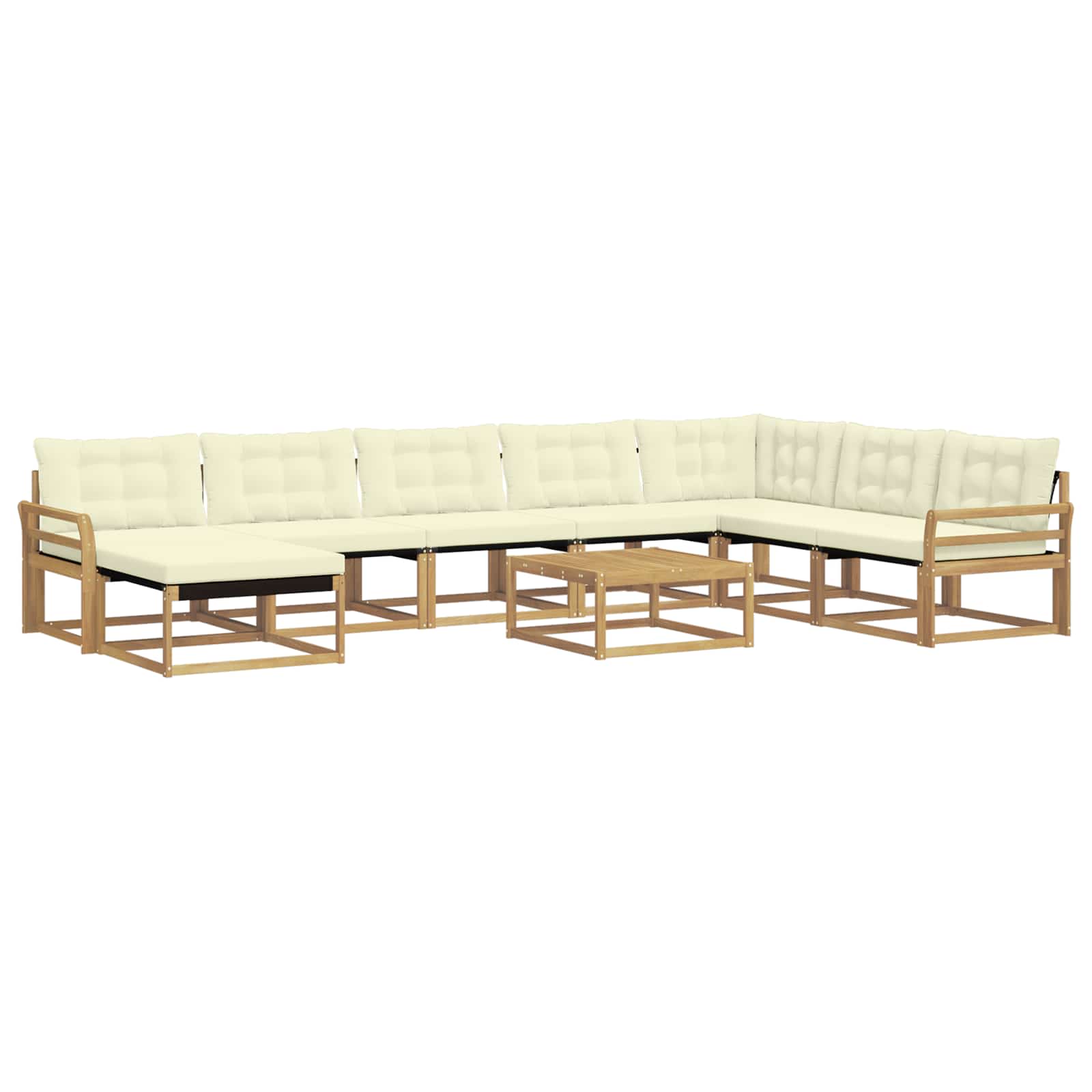 Set vanjskih sofa 9 pcs Bijela i krem 79 x 79 x 37 cm