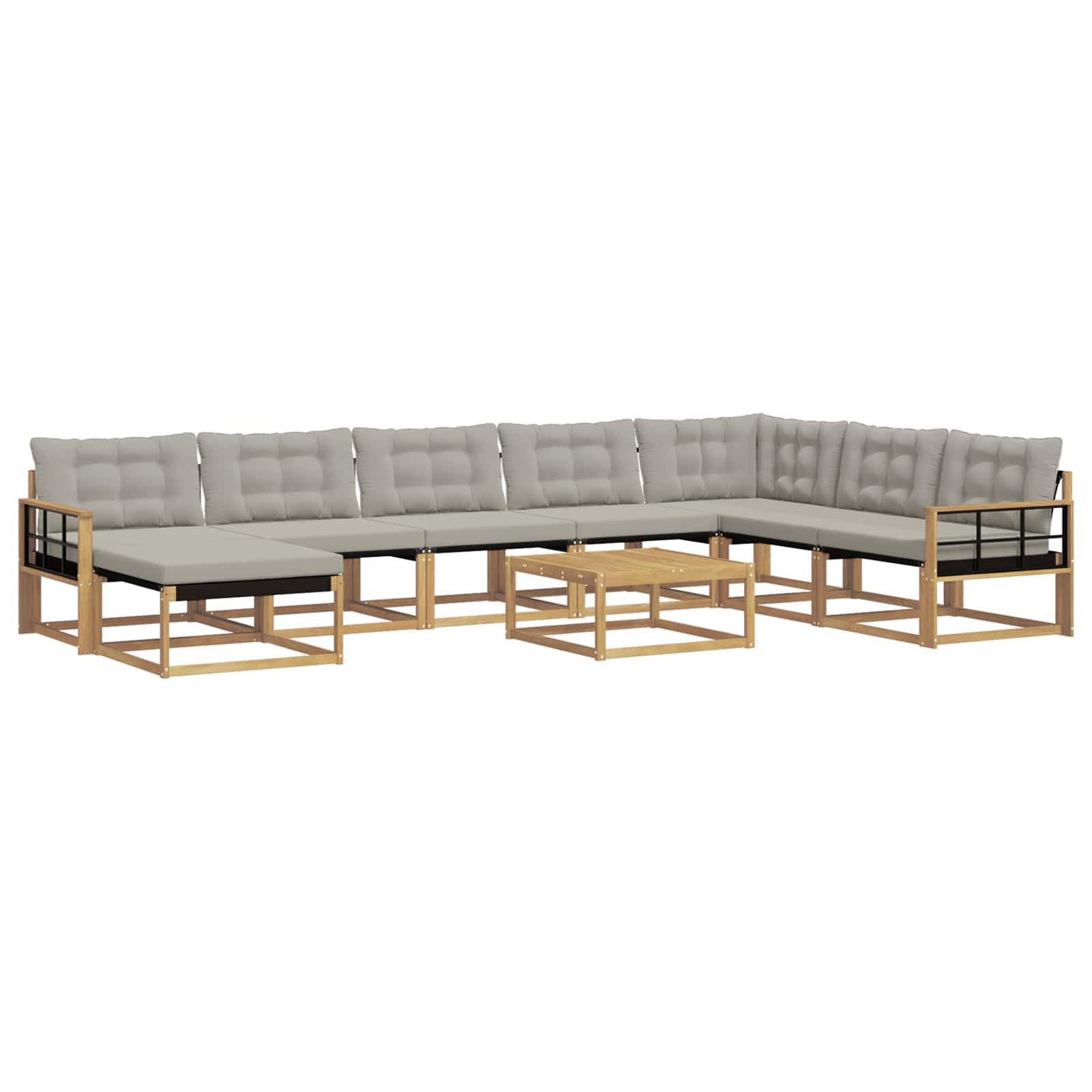 Set vanjskih sofa 9 pcs Bijela i svjetlosiva 79 x 79 x 37 cm