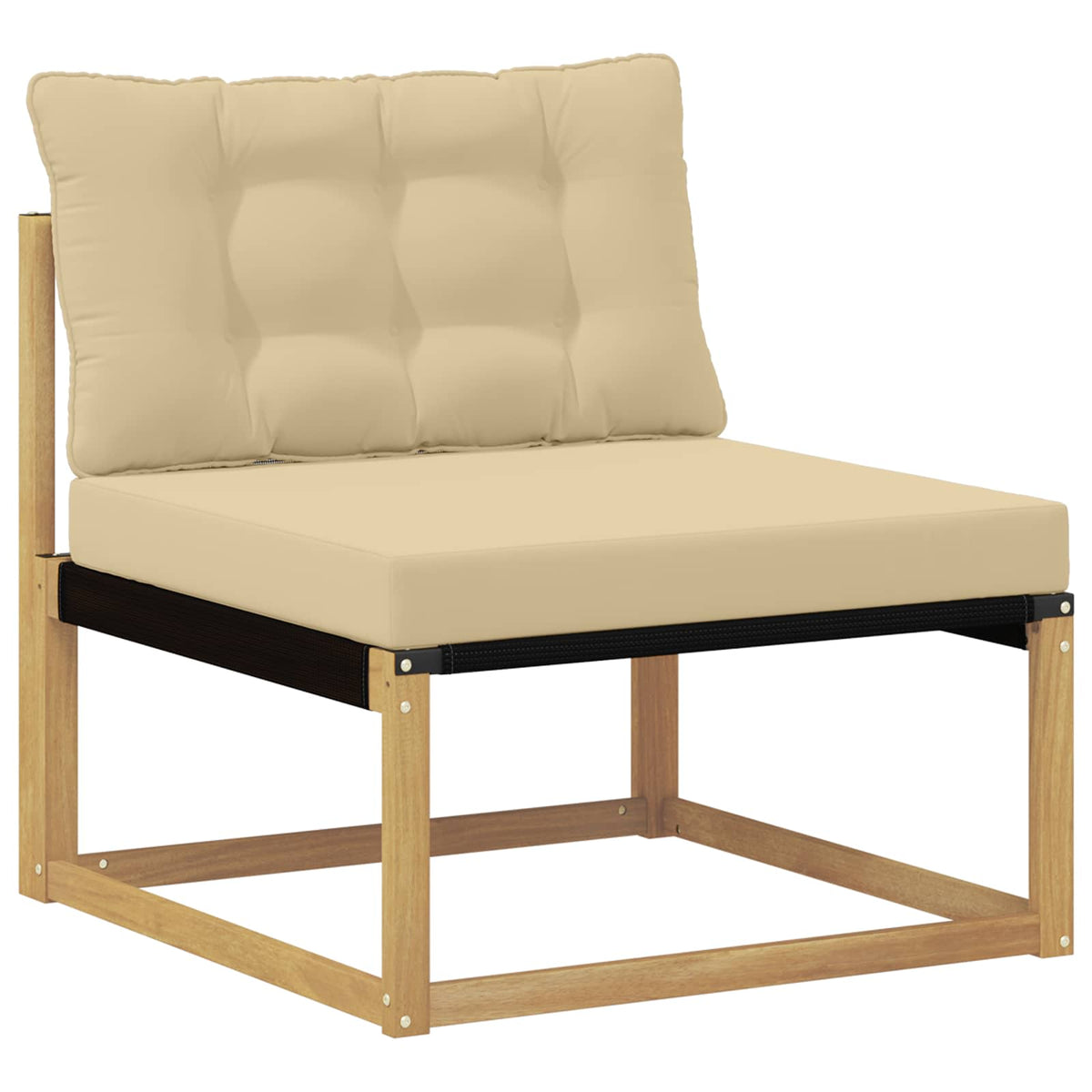 Set vanjskih sofa 7 kom. Bijela i bež Smeđa 404 x 168,5 x 73 cm
