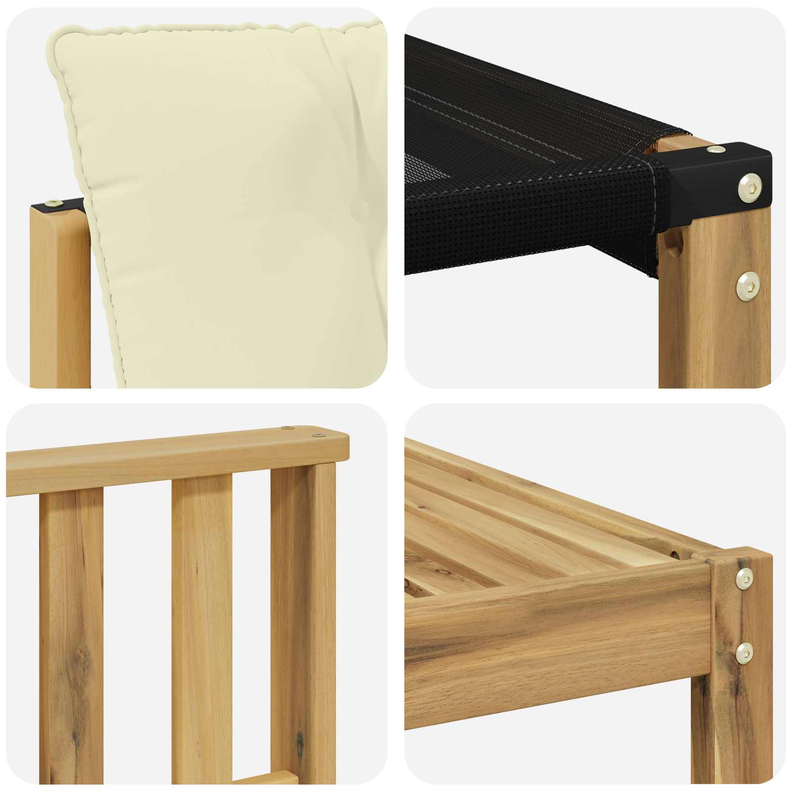 Set vanjskih sofa s jastukom 10 pcs Bijela i krem