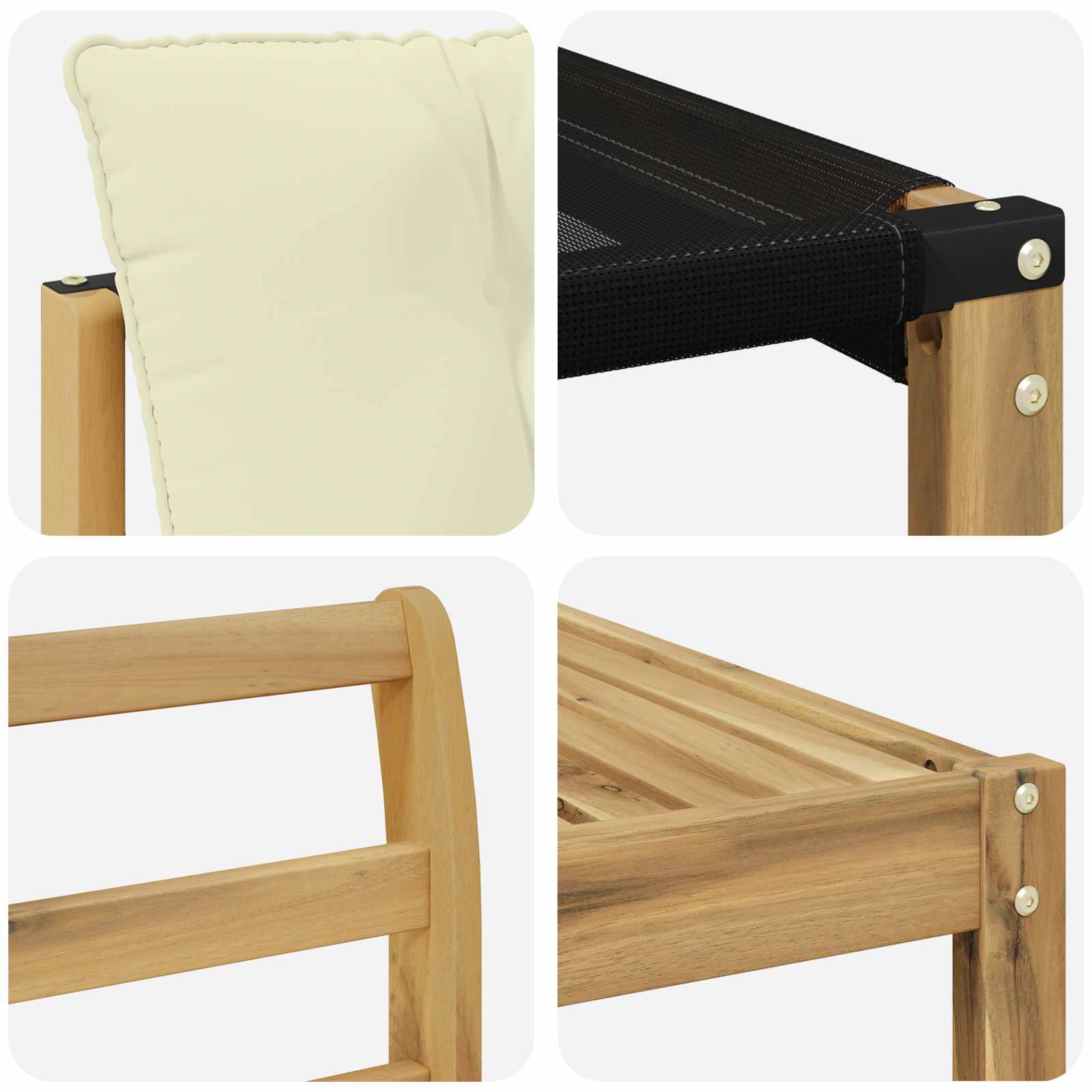 Set vanjskih sofa s jastukom 10 pcs Bijela i krem