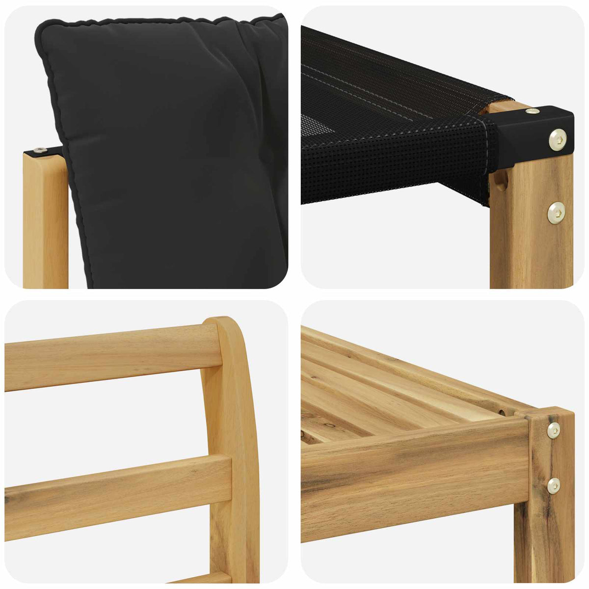 Set vanjskih sofa 10 kom. Bijela i crna