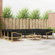 Set vanjskih sofa 10 kom. Bijela i crna