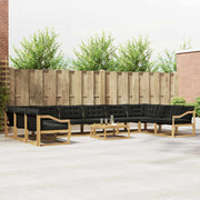Set vanjskih sofa 11 kom. Bijela i crna