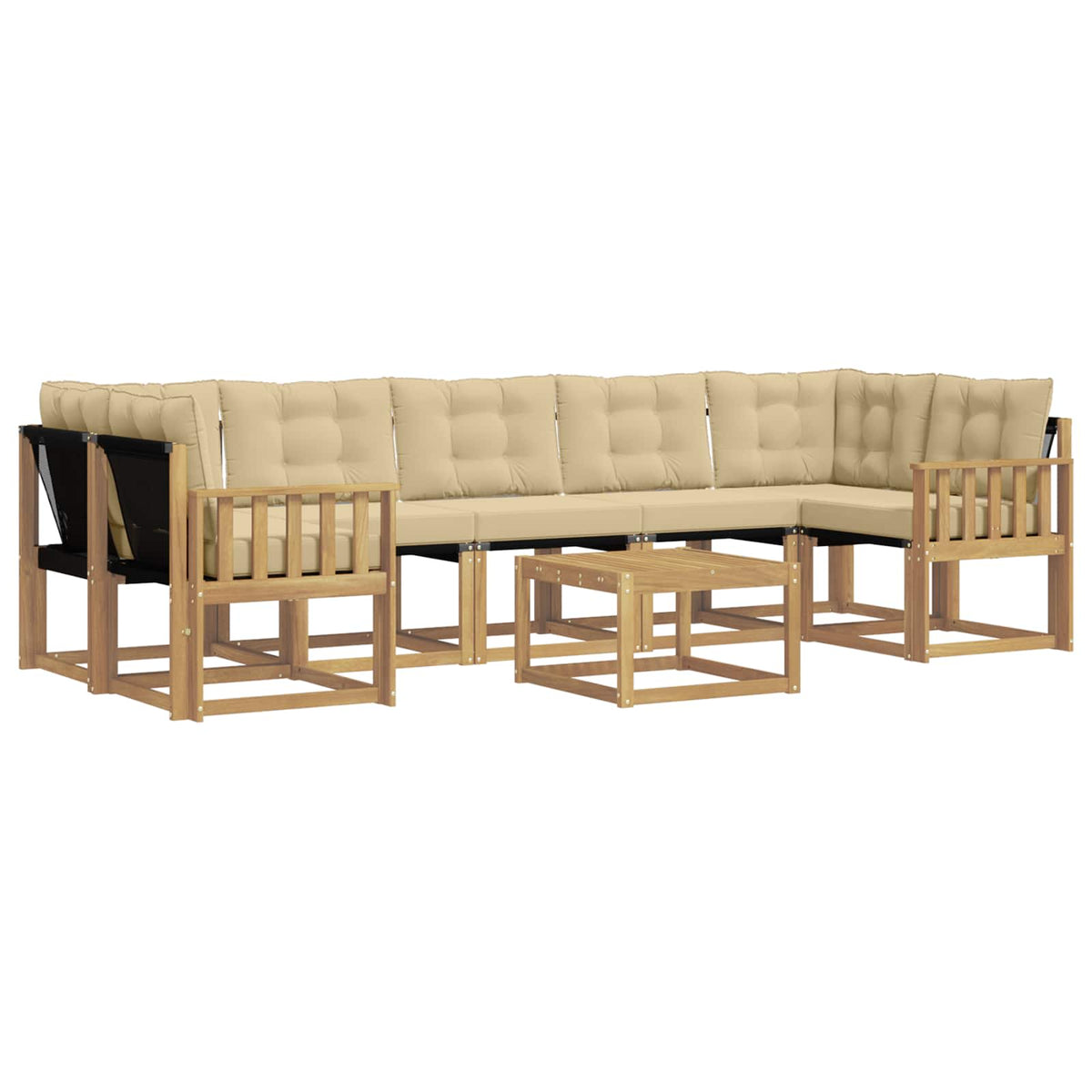 Set vanjskih sofa 8 kom. Bijela i bež