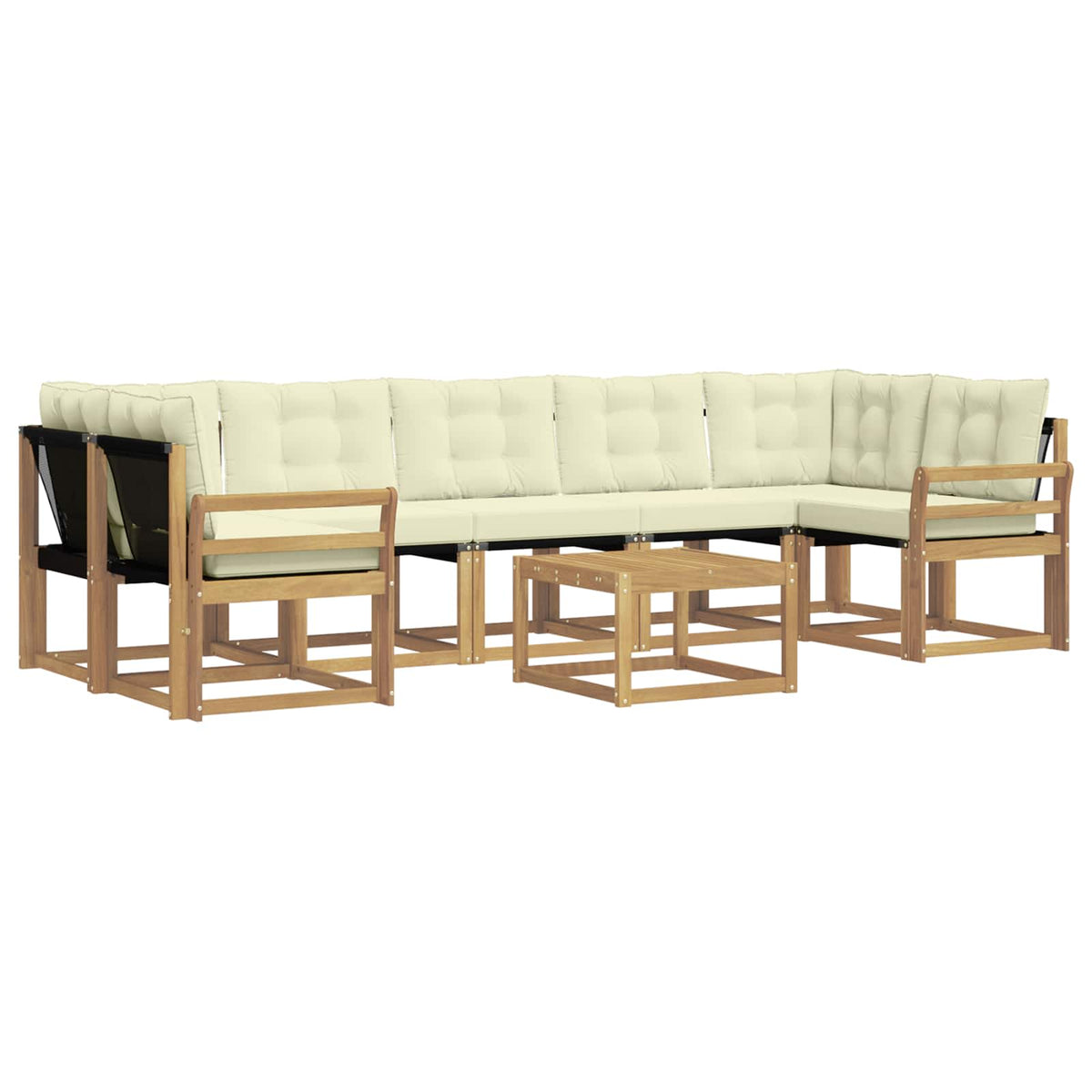 Set vanjskih sofa 8 kom. Bijela i krem