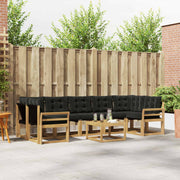 Set vanjskih sofa 8 kom. Bijela i crna
