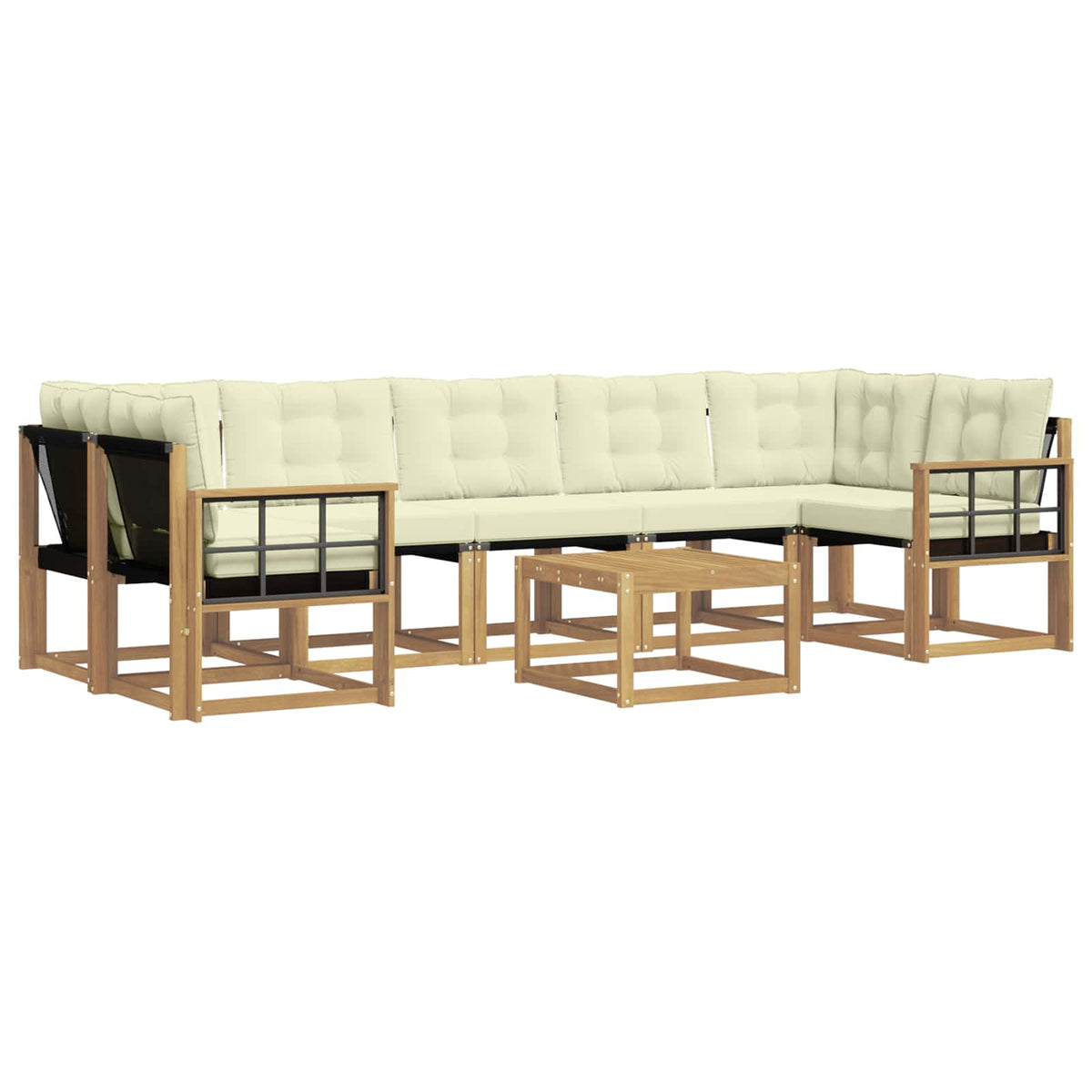 Set vanjskih sofa 8 kom. Bijela i krem